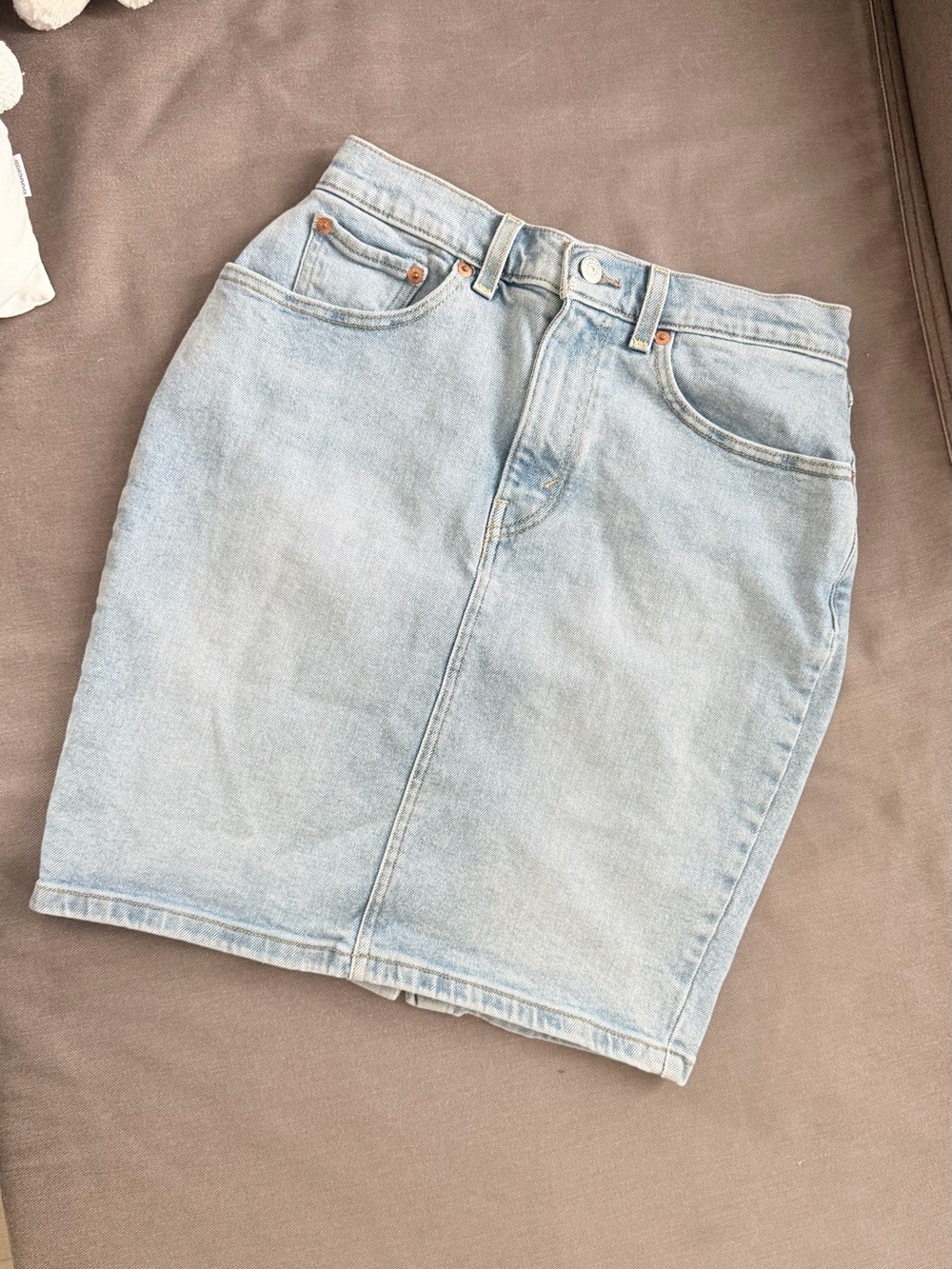 Levi's Light Blue Denim Pencil Skirt